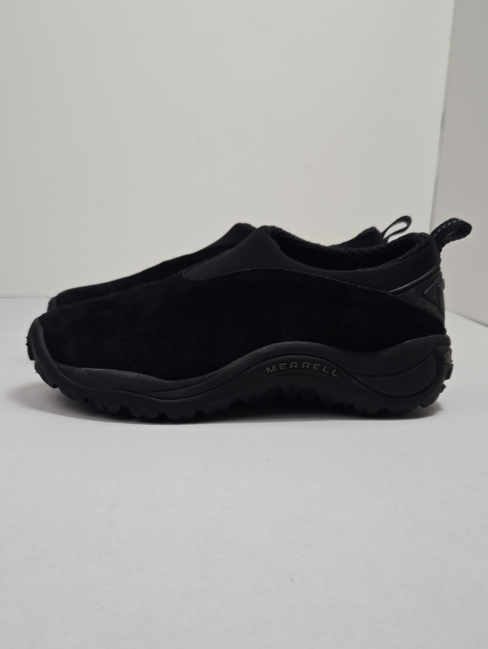 Merrell Jungle Moc Black Suede Slip On Comfort Walking Hiking Shoes Womens 8